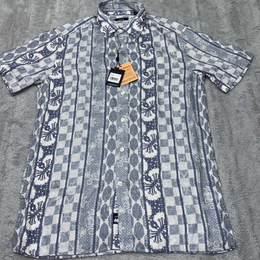 Benson Apparel Champlain Short‎ Sleeve Shirt Button Front Size S BNWT